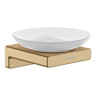 hansgrohe Seifenhalter AddStoris Wd, Eins. Mattglas, Met., brush. bron