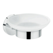 hansgrohe Seifenschale Logis Universal Wandmont., Eins. Mattglas, Metall, chrom