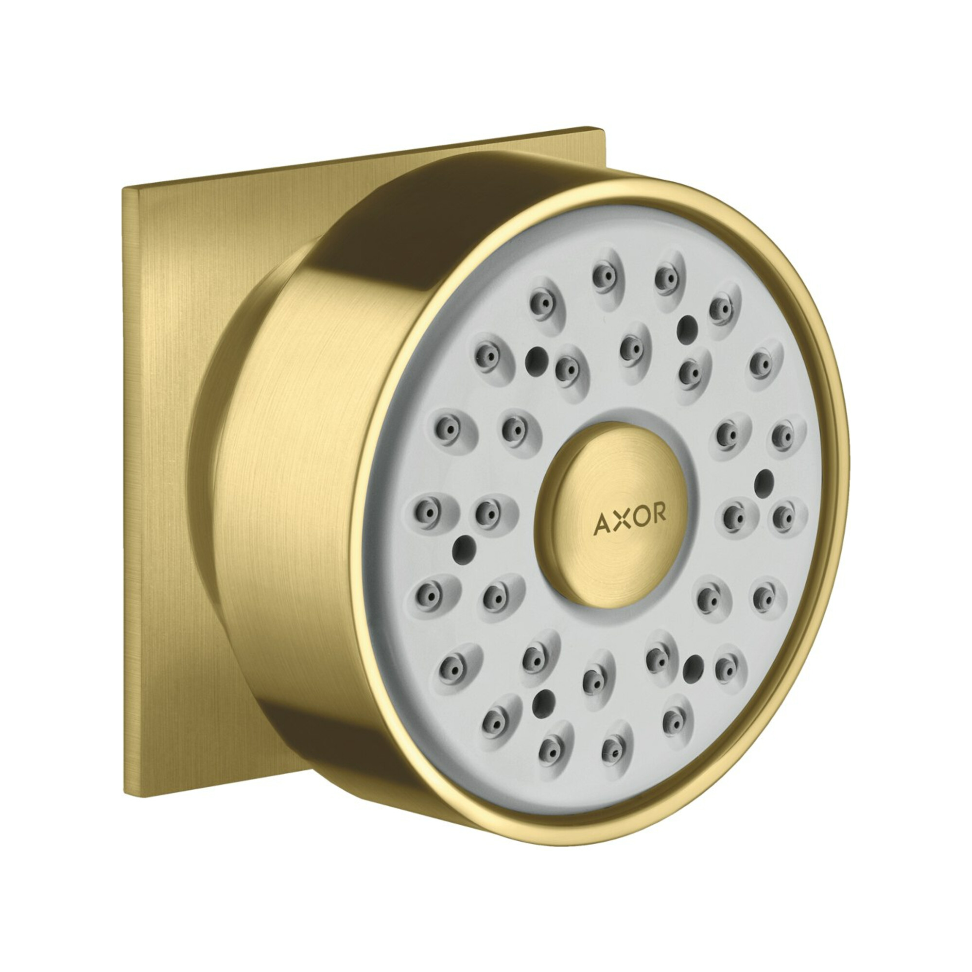hansgrohe Seitenbrause Axor eck Ros., schwenkb., 1jet, brushed brass