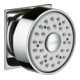 hansgrohe Seitenbrause Axor eckige Rosette, schwenkbar, 1jet, chrom-1
