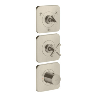 hansgrohe Set complet Axor Citterio E Thermostat encastré 380/120, avec rosace, nickel brossé