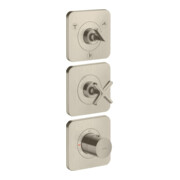 hansgrohe Set complet Axor Citterio E Thermostat encastré 380/120, avec rosace, nickel brossé
