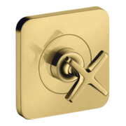 hansgrohe Set complet Axor Citterio E Vanne d'arrêt encastrée 120x120 mm, optique or poli