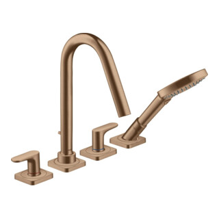 hansgrohe Set complet Axor Citterio M 4 trous, A 190mm, rosé, brossé doré