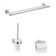 hansgrohe Set d’accessoires de salle de bain Logis Uni, 3 pièces, laiton chromé-1
