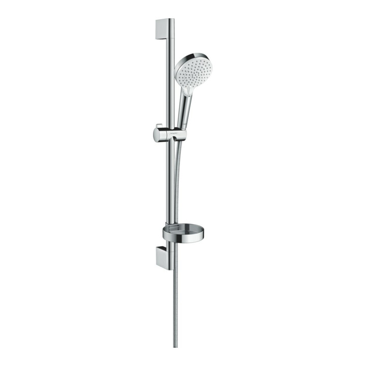 hansgrohe Set de douche Crometta 669mm Barre de douche, blanc/chrome