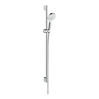 hansgrohe Set de douche Crometta EcoSmart 9 l/min, blanc/chrome, barre de douche 959 mm
