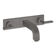 hansgrohe Set de montage Axor Citterio mitigeur lavabo encastré 3 trous, levier, brossé bleu vc