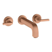hansgrohe Set de montage Axor Citterio mitigeur lavabo encastré 3 trous, levier, brossé or rouge