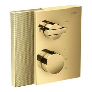 hansgrohe Set de montage Axor Edge UP-THM, avec robinet d'arrêt, raccord diamètre, finition au sol optique