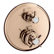 hansgrohe Set de montage Axor Montreux UP-THM, avec robinet d'arrêt, croix, poli or rouge