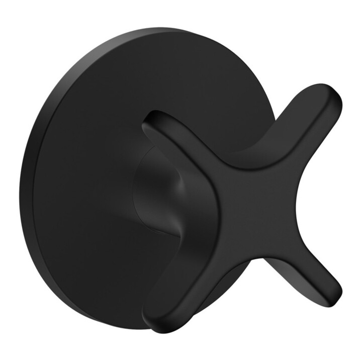 hansgrohe Set de montage Axor One vanne d’arrêt encastrée mate-noir avec poignée croix