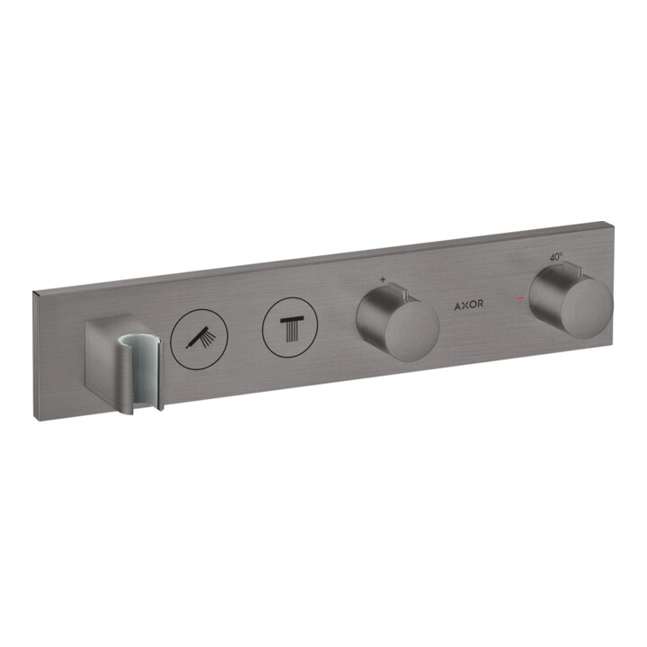 hansgrohe Set de montage Axor Select mitigeur thermostatique encastré, 2 sorties, bleu brossé