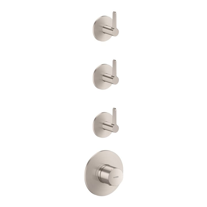 hansgrohe Set de montage complet Axor One thermostat encastré 3 consommateurs levier finition ES
