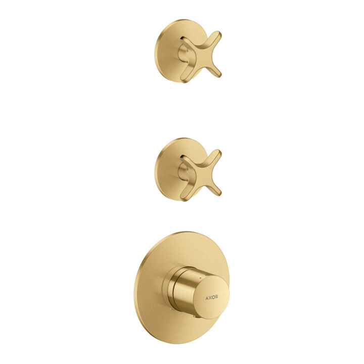hansgrohe Set de montage complet Axor One UP-Thermostat 2 utilisateurs or brossé optique
