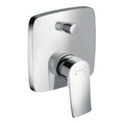 hansgrohe Set de montage complet Metris Mitigeur baignoire encastré, rosace carrée, chrome-1