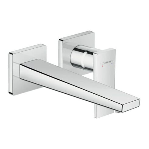 hansgrohe Set de montage complet Metropol Mitigeur lavabo encastré, levier, bec 225 mm, chrome