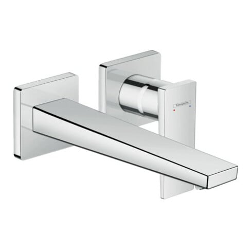 hansgrohe Set de montage complet Metropol Mitigeur lavabo encastré, levier, bec 225 mm, chrome