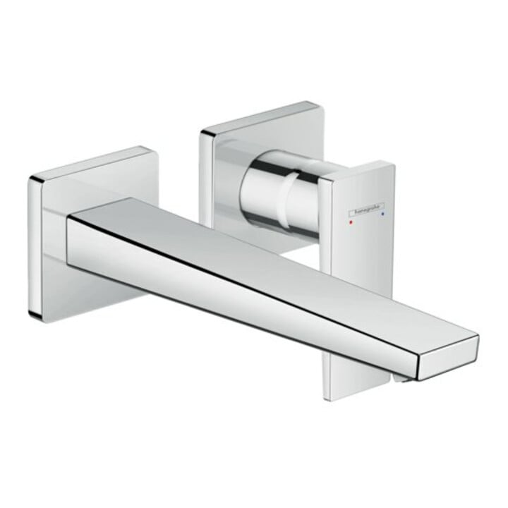 hansgrohe Set de montage complet Metropol Mitigeur lavabo encastré, levier, bec 225 mm, chrome