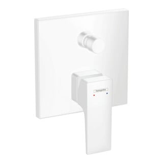 hansgrohe Set de montage complet Mitigeur baignoire encastré Metropol, levier, blanc mat