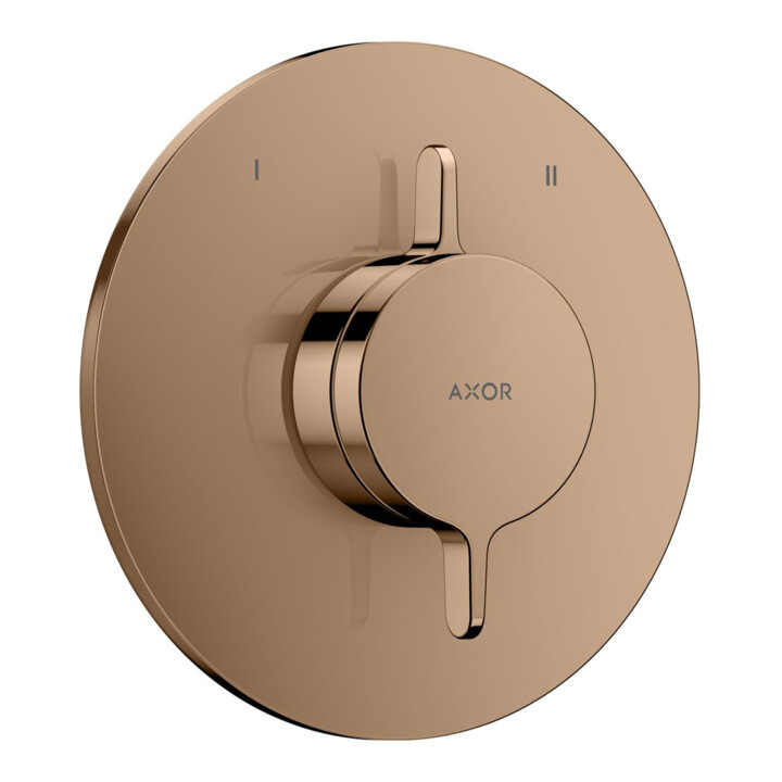hansgrohe Set de montage complet mitigeur encastré Axor One 2 consommations or rouge poli
