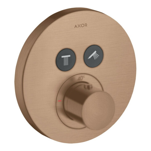 hansgrohe Set de montage complet ShowerSelect UP-THM, 2 sorties, rond, or rouge brossé