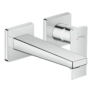 hansgrohe Set de montage prêt Metropol Mitigeur lavabo encastré, avec levier, bec 165 mm, chrome