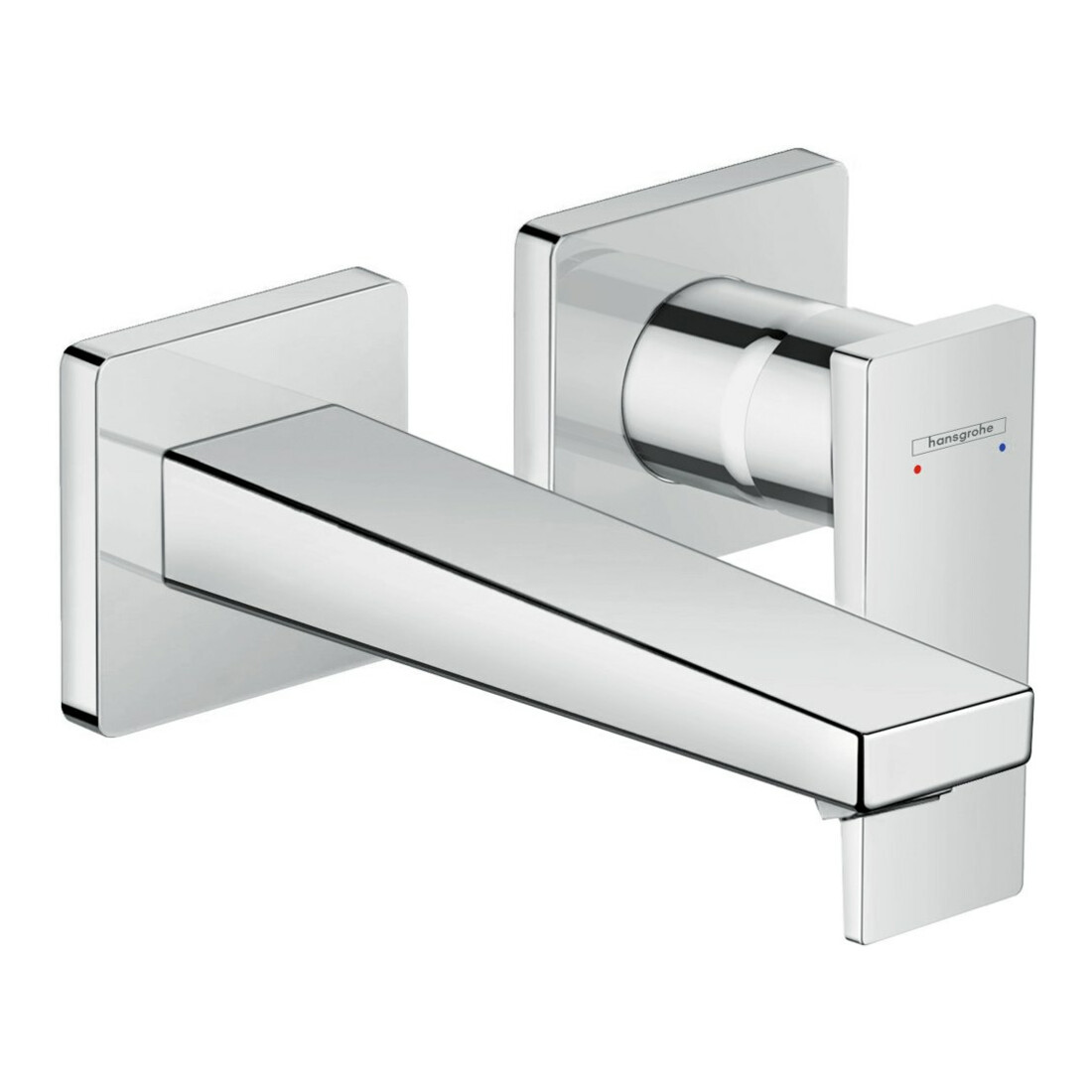 hansgrohe Set de montage prêt Metropol Mitigeur lavabo encastré, avec levier, bec 165 mm, chrome