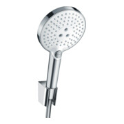 hansgrohe Set porte-douche Raindance Select S 1600 mm flexible de douche, blanc/chrome, 3 jets-1
