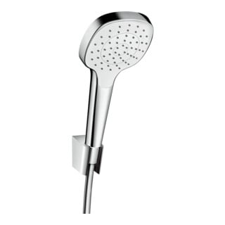 hansgrohe Set support de douche Croma Select E 1250 mm, flexible, 1 jet, blanc/chrome