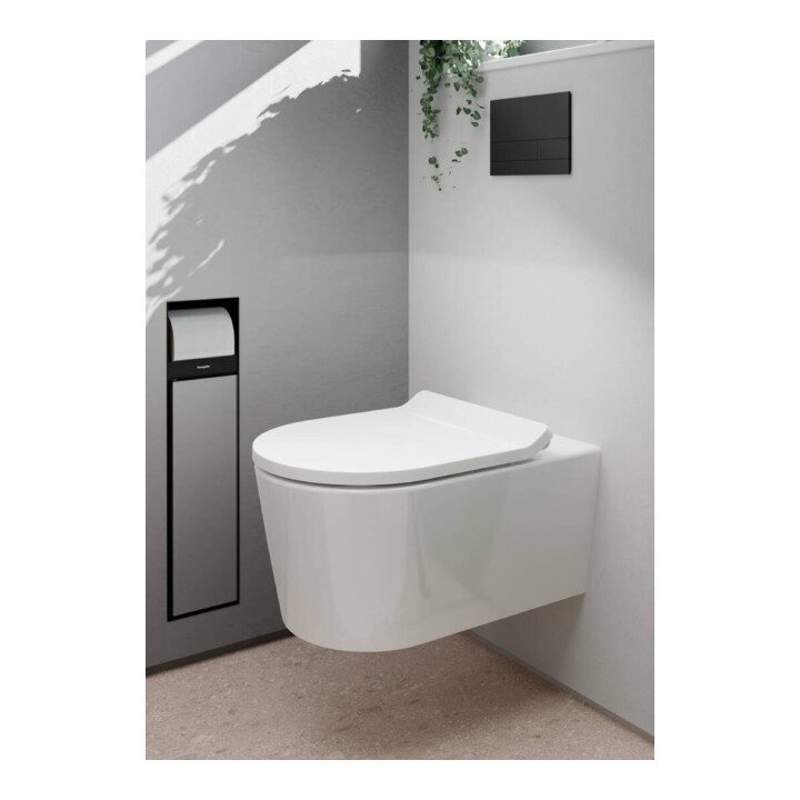 hansgrohe Set WC mural EluPura S blanc, 540 mm, Slim, chasse AquaHelix