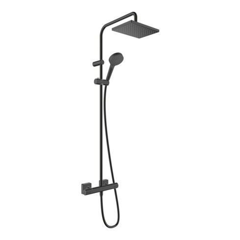 hansgrohe Showerpipe 230 Vernis Shape mit Thermostat, 1jet, mattschwarz