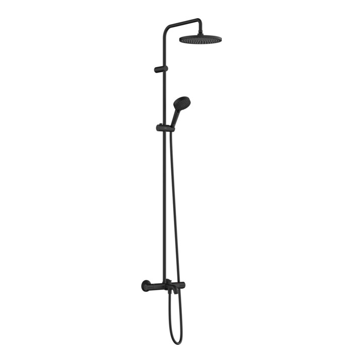 hansgrohe Showerpipe 240 Vernis Blend mit Wannenthermostat, 1jet, mattschwarz