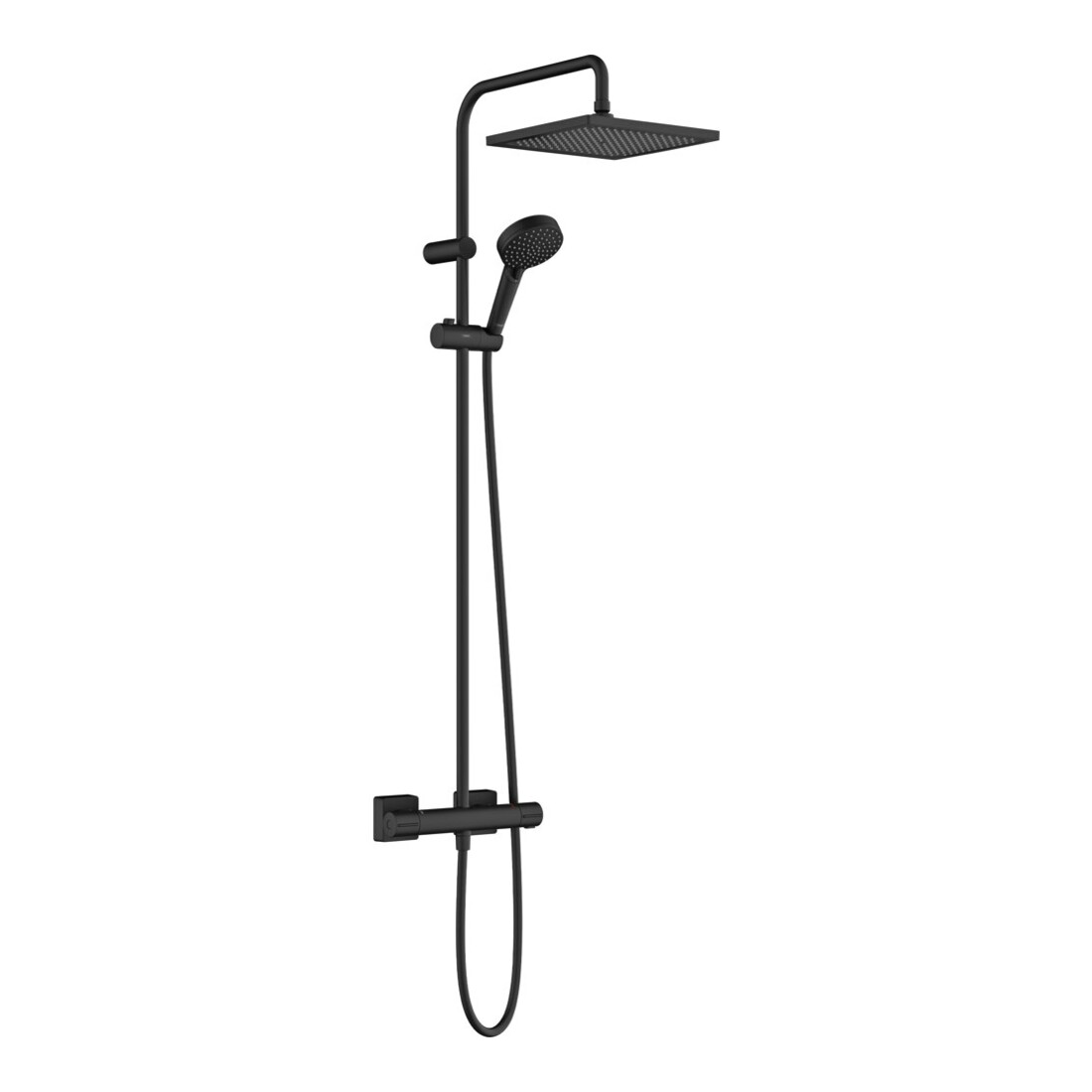 hansgrohe Showerpipe 240 Vernis Shape mit Thermostat, 1jet, mattschwarz