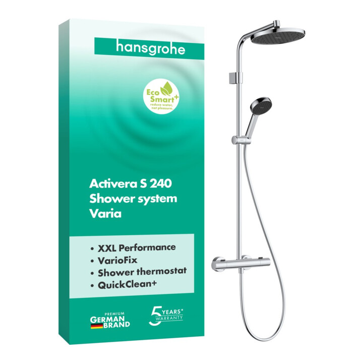 hansgrohe Showerpipe ACT S 1j Thermostat EcoSmart+ 5,8 l/min chrom