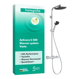 hansgrohe Showerpipe ACT S 1j Thermostat EcoSmart 8 l/min chrom