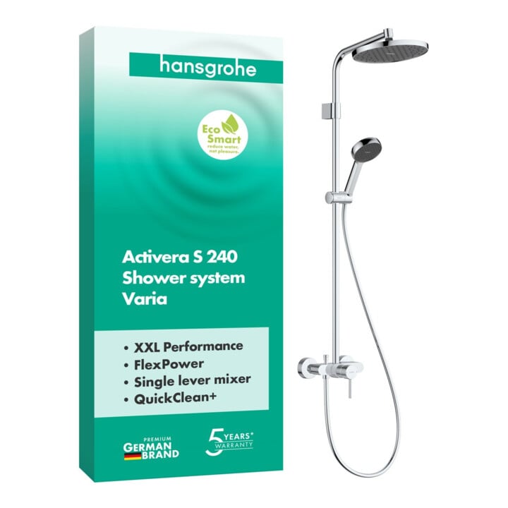 hansgrohe Showerpipe ACT S 240 1j EcoSmart 8 l/min chrom