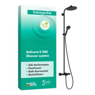 hansgrohe Showerpipe ACT S 240 1j Wannen-THM Eco matt-schwarz