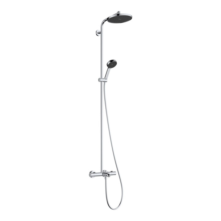 hansgrohe Showerpipe ACT S 240 1j Wannen-THM EcoSmart chrom