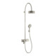 hansgrohe Showerpipe Axor Citterio Edelstahl-Optik, m EHM, Kopfbrause, 180mm, 1j-1