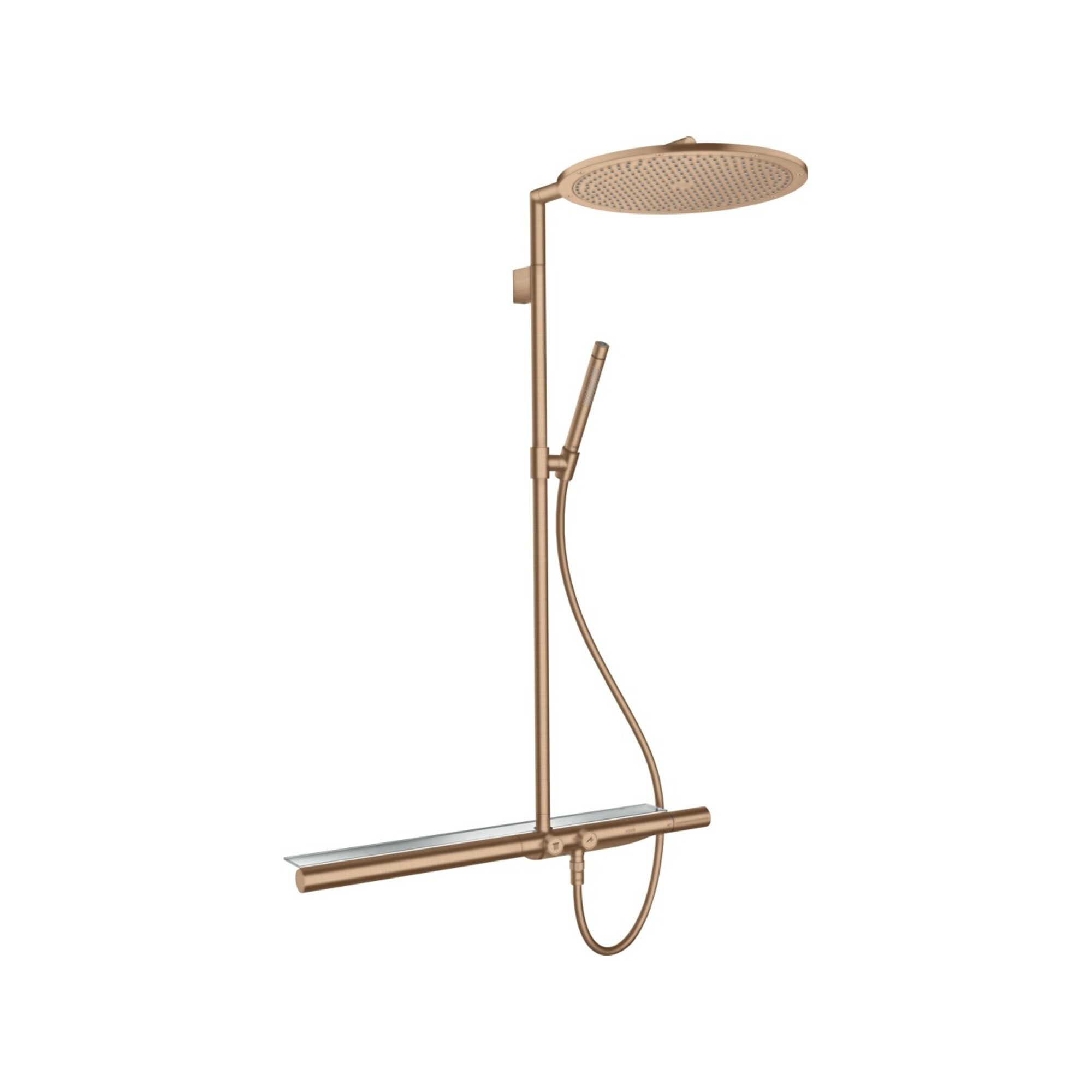 hansgrohe Showerpipe Axor m TH 800, KB 350mm, 1j, brush. r gol