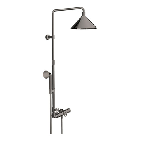 hansgrohe Showerpipe Axor m TH, Kopfbrause, 240mm, 2jet, pol. bla vc