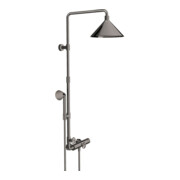 hansgrohe Showerpipe Axor m TH, Kopfbrause, 240mm, 2jet, pol. bla vc