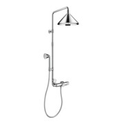 hansgrohe Showerpipe Axor m Thermostat, Kopfbrause, 240mm, 2jet, chrom
