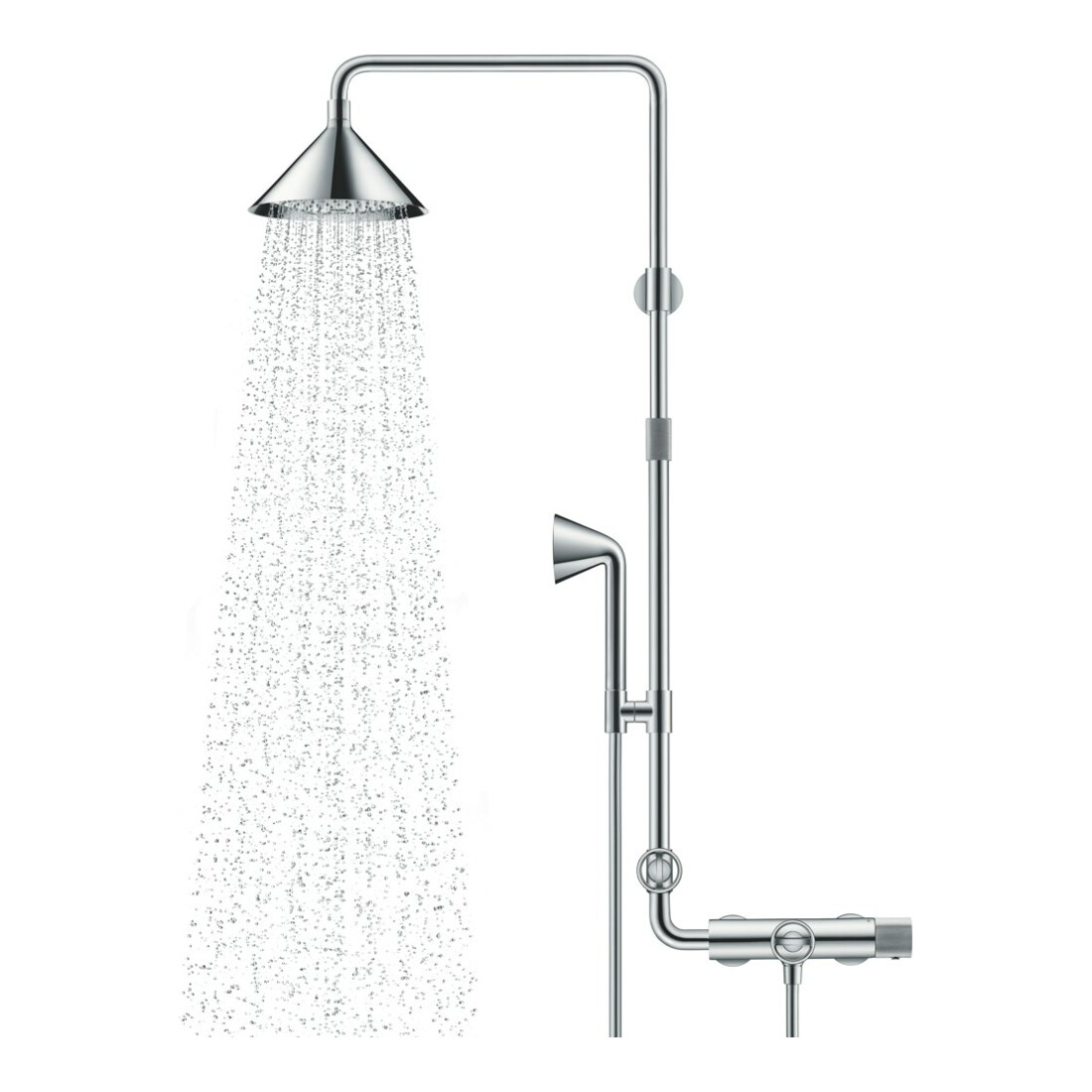 hansgrohe Showerpipe Axor m Thermostat, pomme de douche 240 mm, 2 jets, chrome