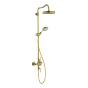 hansgrohe Showerpipe Axor Montreux m Thermostat, Kopfbrause, 240mm, 1j, brush. br