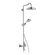 hansgrohe Showerpipe Axor Montreux m Thermostat, Kopfbrause, 240mm, 1j, brush. ni.