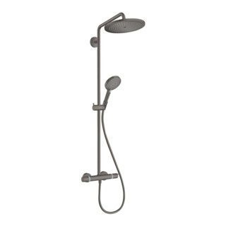 hansgrohe Showerpipe Croma Select S avec thermostat, douchette 3 jets, bleu brossé