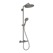 hansgrohe Showerpipe Croma Select S avec thermostat, douchette 3 jets, bleu brossé