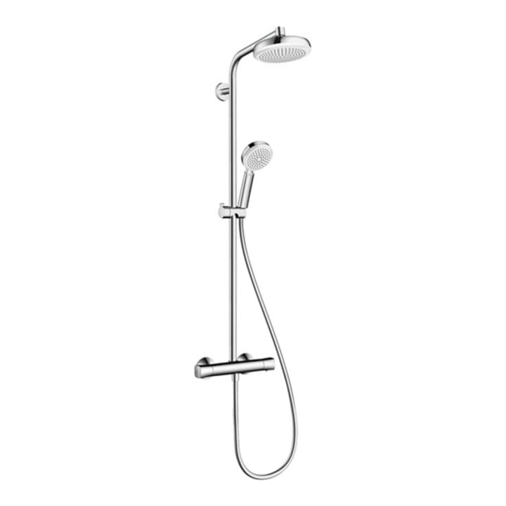 hansgrohe Showerpipe CROMETTA 160 1jet DN 15 weiß/chrom